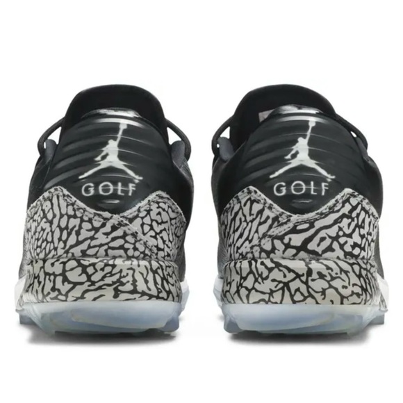 Mens Air Jordan ADG Cement 3 Black Golf Shoes Size 9 - Picture 11 of 12